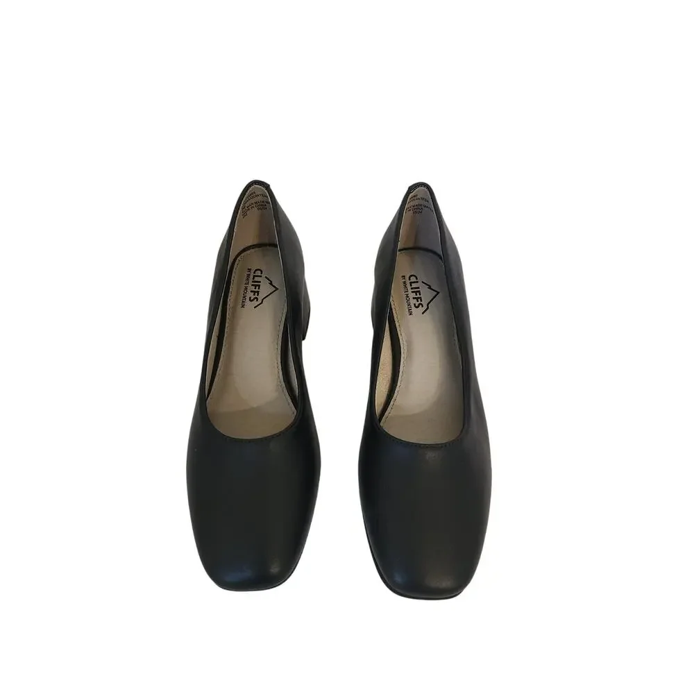 New Cliffs by White Mountain Quintesa Women's Block Heel Pumps Navy 7M